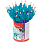 Grafietpotlood Maped Kidy Learn met gum en vingerhulp pot à 22 stuks assorti