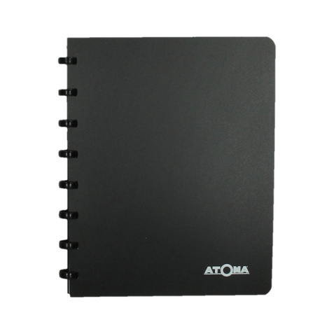 Adresboek Atoma A5 lijn 54vel 90gr PP assorti