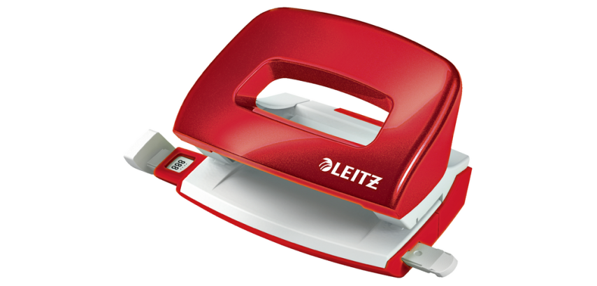 Leitz NeXXt WOW Mini 2-Hole Punch 10 Sheets Red