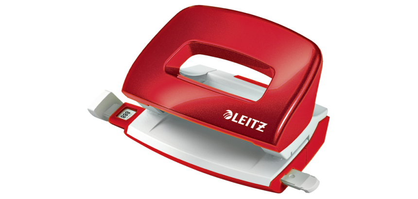 Leitz NeXXt WOW Mini 2-Hole Punch 10 Sheets Red