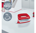Leitz NeXXt WOW Mini 2-Hole Punch 10 Sheets Red