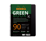 Cahier Rhodia Greenbook A5 ligné 6 trous 180 pages 90 g noir