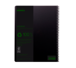 Cahier Rhodia Greenbook A4+ ligné 4 trous 180 pages 90 g noir