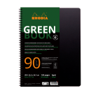 Cahier Rhodia Greenbook A4+ ligné 4 trous 180 pages 90 g noir