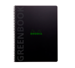 Cahier Rhodia Greenbook A4+ ligné 4 trous 180 pages 90 g noir