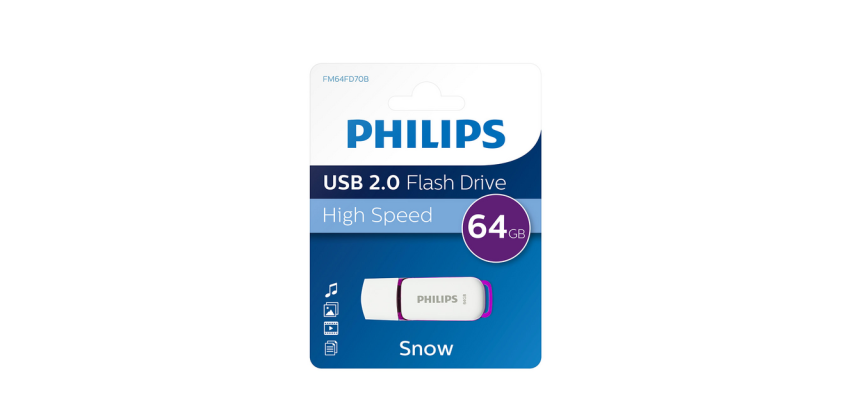 Philips Snow USB-A 2.0 USB-Stick 64GB violett