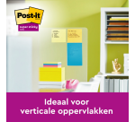 Bloc-mémos 3M Post-it XL-LL Super Sticky 101x101mm ligné vert 70 feuilles
