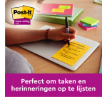 Bloc-mémos 3M Post-it XL-LL Super Sticky 101x101mm ligné vert 70 feuilles