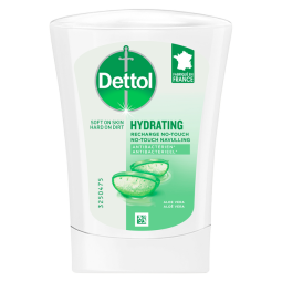 Savon mains Dettol Hydrating Aloe Vera antibactérien 250ml recharge No-Touch