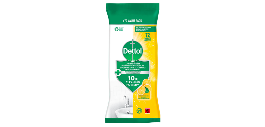 Dettol Mehrzweck-Reinigungstücher Antibakteriell Citrus 72 Stück