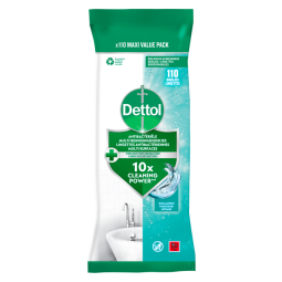 Lingettes multi-surfaces Dettol antibactérien Océan 110 pièces