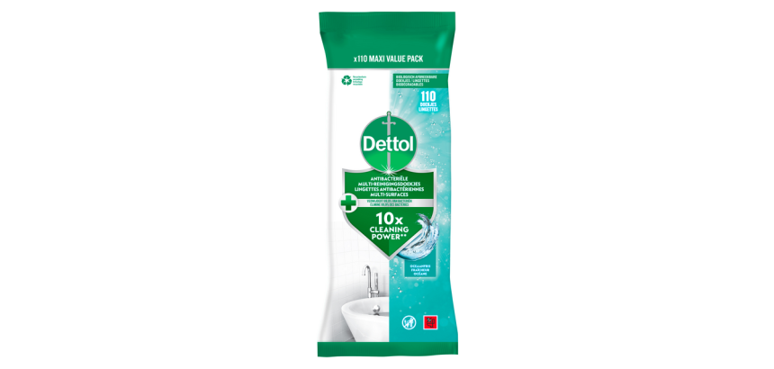 Reinigingsdoekjes Dettol antibacterieël Ocean 110 stuks