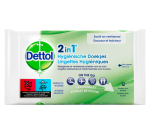 Hygiënische verfrissingsdoekjes Dettol Wipes 2-in-1 12st