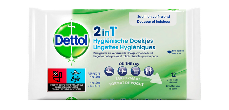 Dettol Hygienetücher 2-in-1 12 Stück