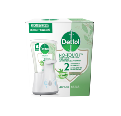 Handzeepdispenser Dettol Hydrating No Touch Kit met zeep 250ml