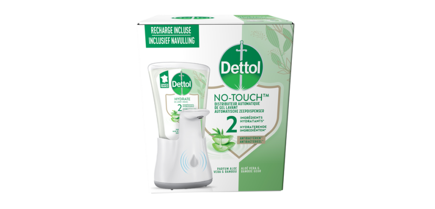Dettol Hydrating No Touch Hand Soap Dispenser Kit with 250ml Soap