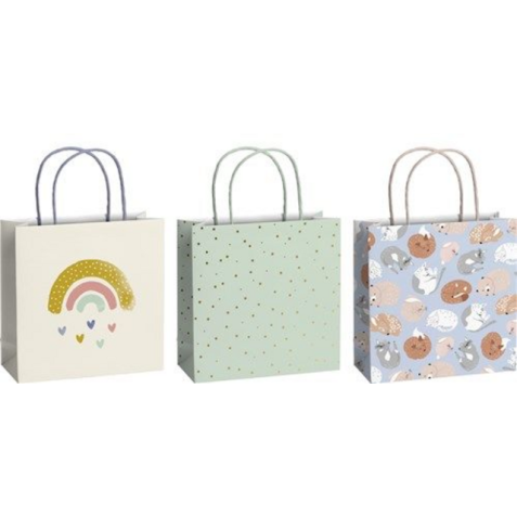 Sac cadeau Stewo Baby 20x20x8cm set 3 motifs