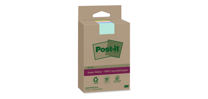 3M Post-it Super Sticky Haftnotizen 4645-RSSCOL4 102x152mm sortiert 4 Stück