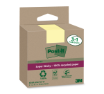 3M Post-it Note Pads 654 RSSCOL 76x76mm Yellow 3+1 Free