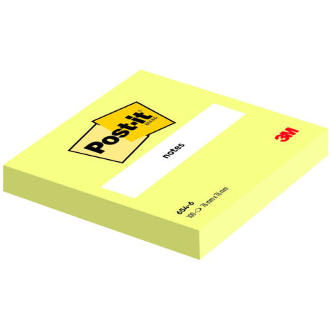 Memoblok 3M Post-it 6820 76x76mm Notes Canary Yellow