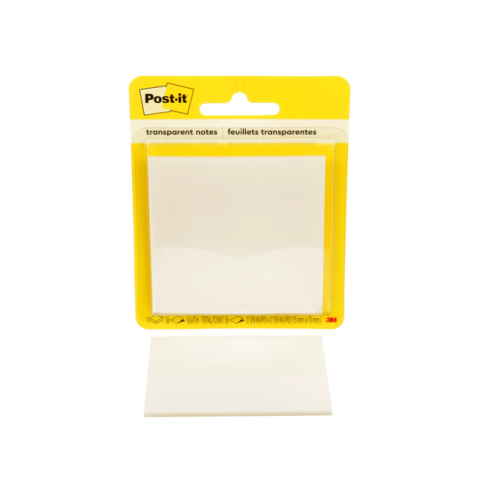 Memoblok Post-it 3M 73x73mm Transparant