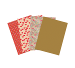 Papier créa Décopatch 30x40cm set 4 feuilles Thème L'amour est dans le pré