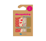 Papier créa Décopatch 30x40cm set 4 feuilles Thème L'amour est dans le pré