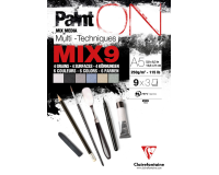 Papier Multi Media Clairefontaine A5 Paint On 27 feuilles 250g assorti