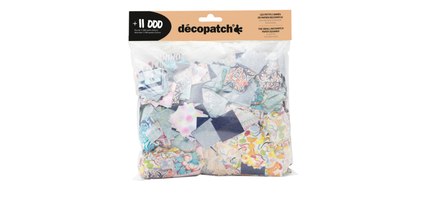 Hobbypapier Décopatch 3x3cm set à 11.000 stuks assorti