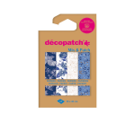 Papier créa Décopatch 30x40cm set 4 feuilles thème Nuances de bleu