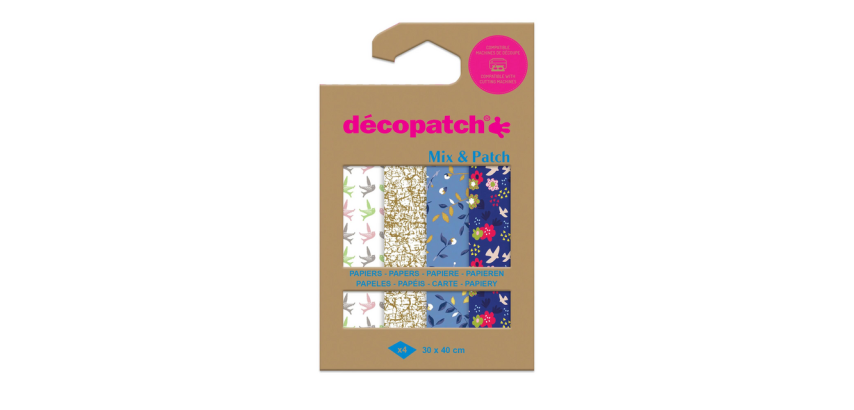 Hobbypapier Décopatch 30x40cm set à 4 vel thema Shades of Blue