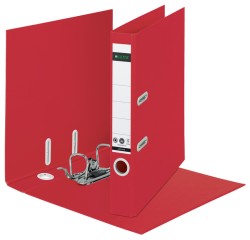 Classeur à levier Leitz 180° Recycle A4 55mm carton rouge