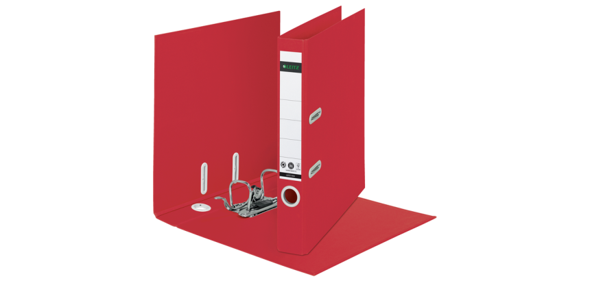 Ordner Leitz 180° Recycle 55 mm karton A4 rood