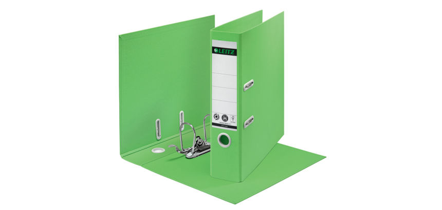 Classeur à levier Leitz 180° Recycle A4 80mm carton vert