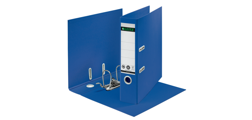 Leitz 180° Recycle A4 80mm Blue Cardboard Lever Arch File