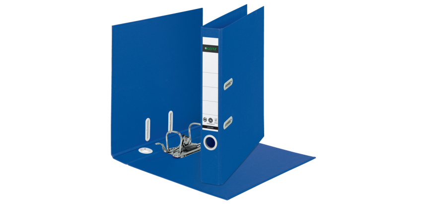 Classeur à levier Leitz 180° Recycle A4 55mm carton bleu
