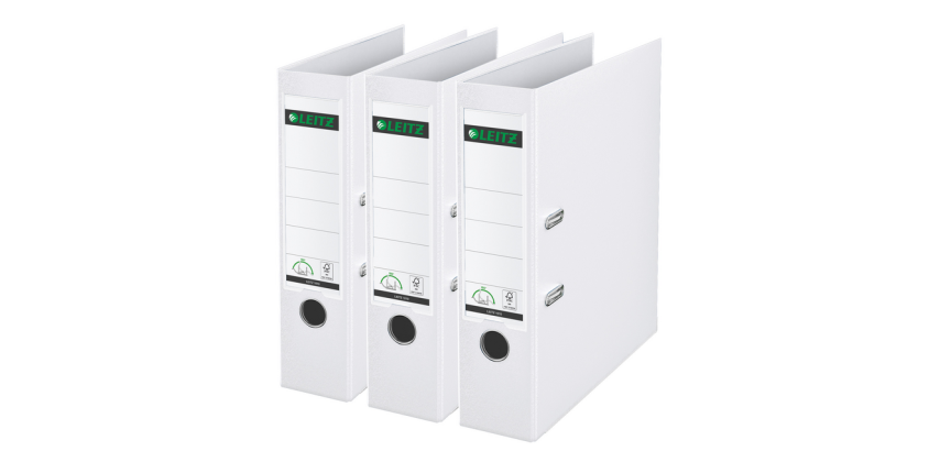 Classeur à levier Leitz 180° 1010 A4 80mm blanc 3 pièces