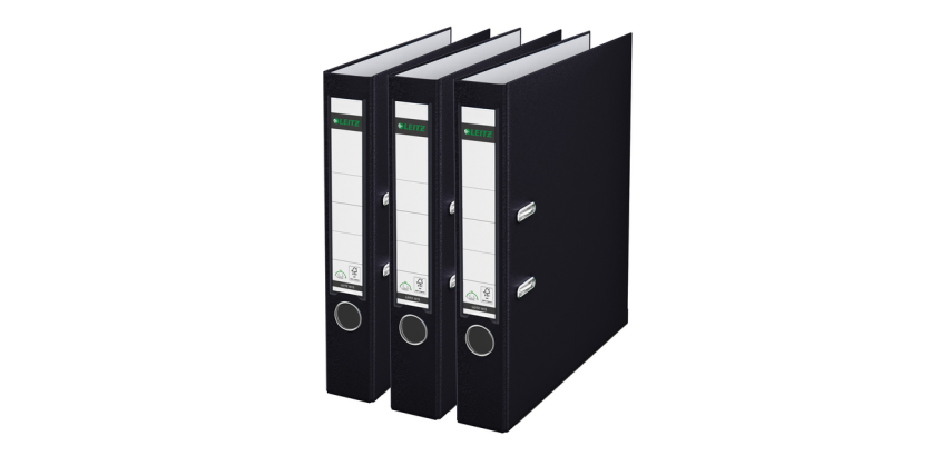 Leitz 180° Lever Arch File 1015 A4 55mm 3 pieces black