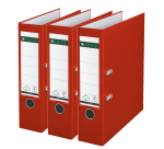 Leitz 180° Lever Arch File 1010 A4 80mm Red 3 Pieces