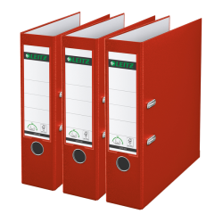 Classeur à levier Leitz 180° 1010 A4 80mm rouge 3 pièces