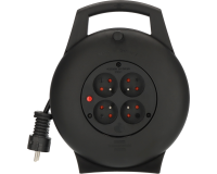 Enrouleur de câble Brennerstuhl Vario 4 prises 10m noir FR/BE