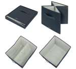 Boîte de rangement Leitz tissu avec couvercle 330x325x380mm gris 2 pièces