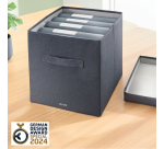 Boîte de rangement Leitz tissu avec couvercle 330x325x380mm gris 2 pièces