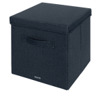 Boîte de rangement Leitz tissu avec couvercle 330x325x380mm gris 2 pièces