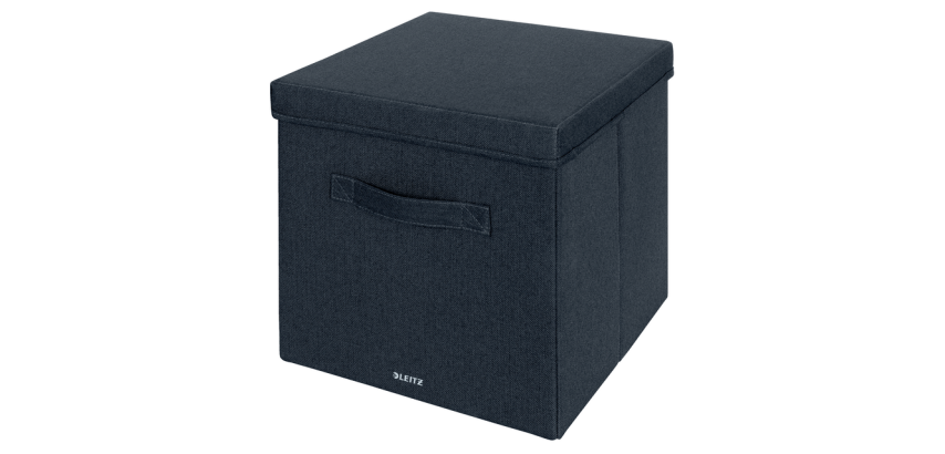 Leitz fabric storage box with lid 330x325x380mm gray 2 pieces