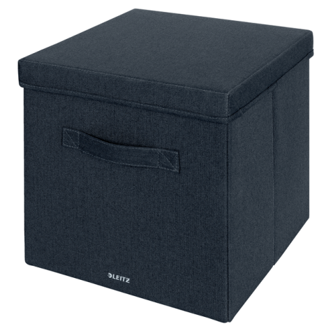 Opbergdoos Leitz gestoffeerd met deksel 330x325x380mm grijs 2 st