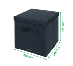 Boîte de rangement Leitz tissu avec couvercle 330x325x380mm gris 2 pièces