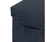 Boîte de rangement Leitz tissu avec couvercle 190x160x285mm gris 2 pièces