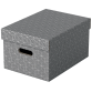 Opbergdoos Esselte home middelgroot 265x205x365mm grijs 3 stuks