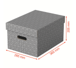 Boîte de rangement Esselte Home Medium 265x205x365mm gris 3 pièces